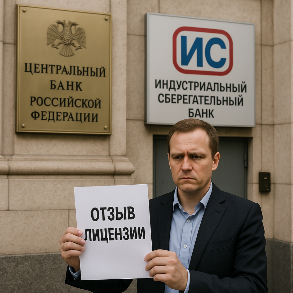 ЦБ РФ отозвал лицензию у Индустриального сберегательного банка